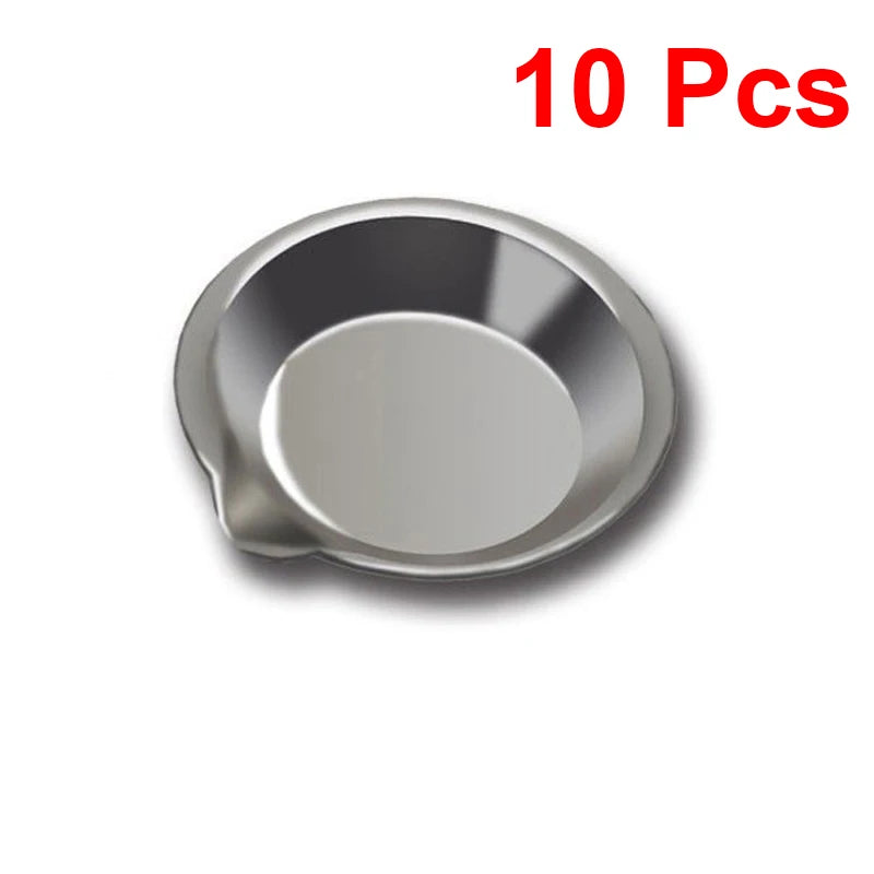 1-10pcs Stainless Steel Painting Palette Spouted Color Bowls Oil Paint Trays Paint Color Mixing Cups For Art Stationery Supplies