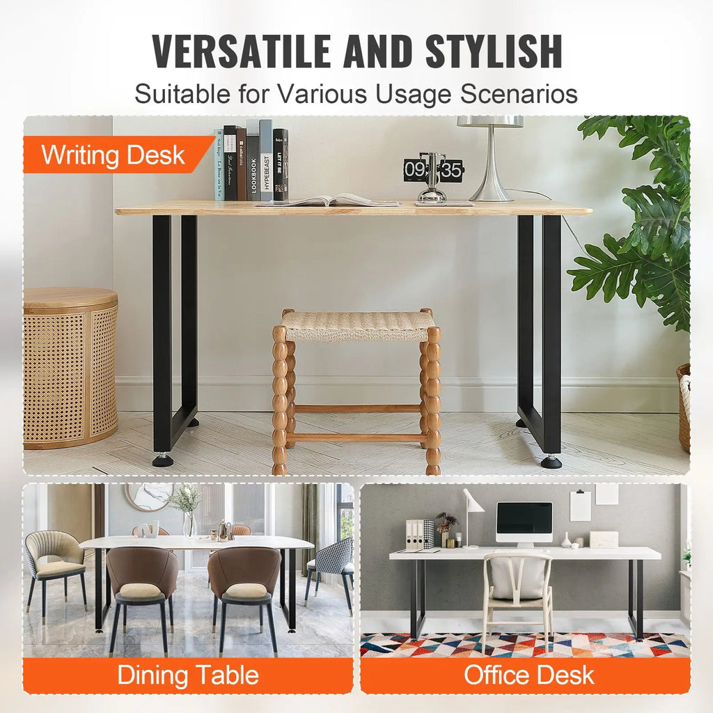 "28 Inch Heavy Duty Steel Farmhouse Table Legs Set 2 Reinforced Max Load 1000 Lbs DIY"