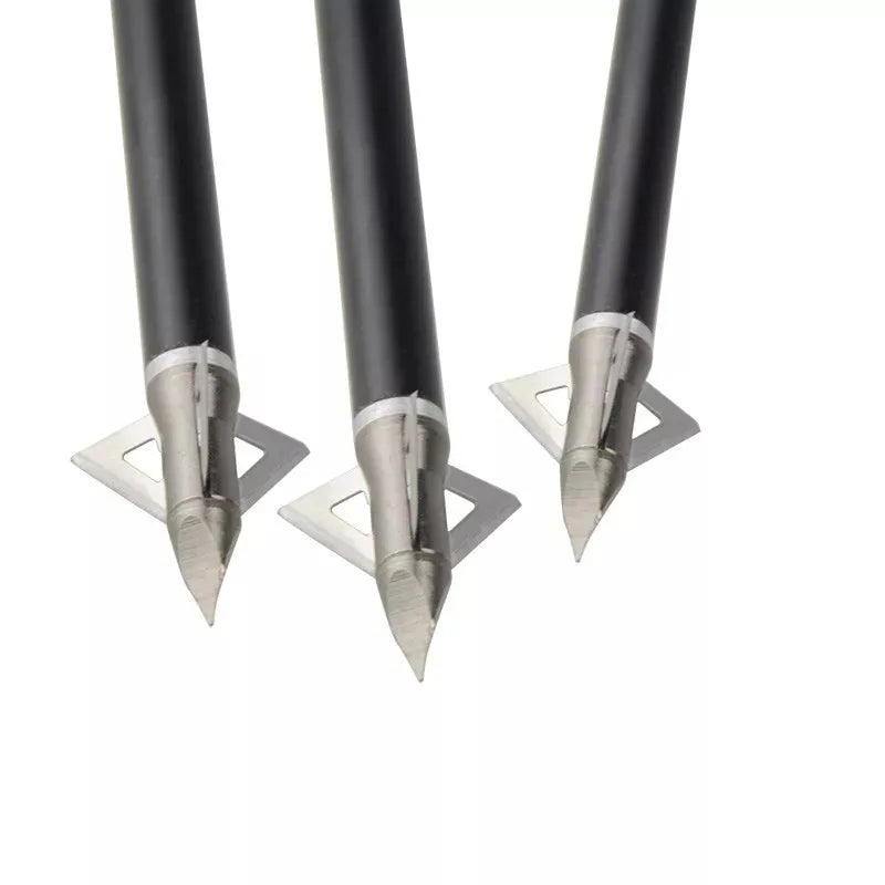6/12 100grain 125grain Archery Arrowheads Broadheads Blade Crossbow Tips Arrow Screw Bow Hunting Points