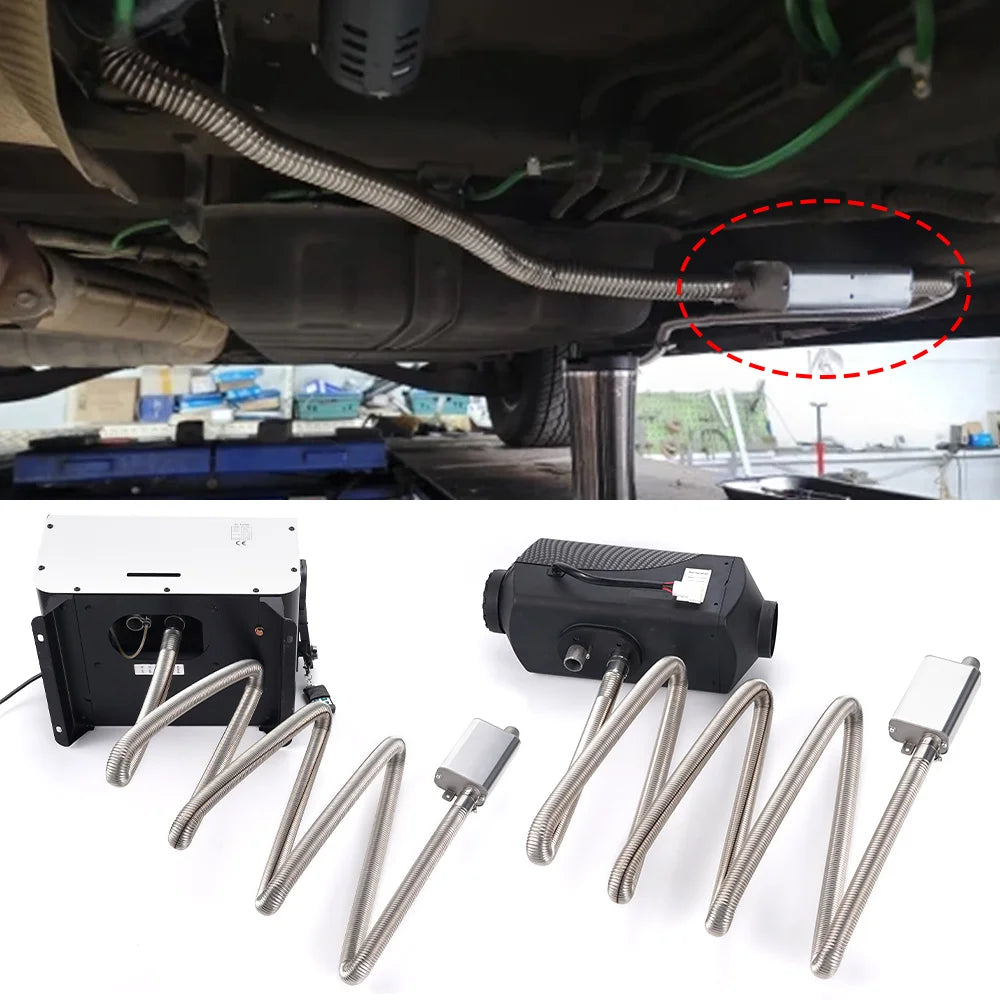 24mm Muffler Silencer S Curved Air Diesel Parking Heater Exhaust Pipe Aluminum Alloy Small Medium Large for Weibost Eberspach