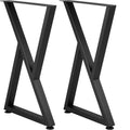 28x18 Inch Heavy-Duty Metal Table and Bench Legs Wrought Iron Coffee Table Z Shape Furniture Legs for Parks and Gyms