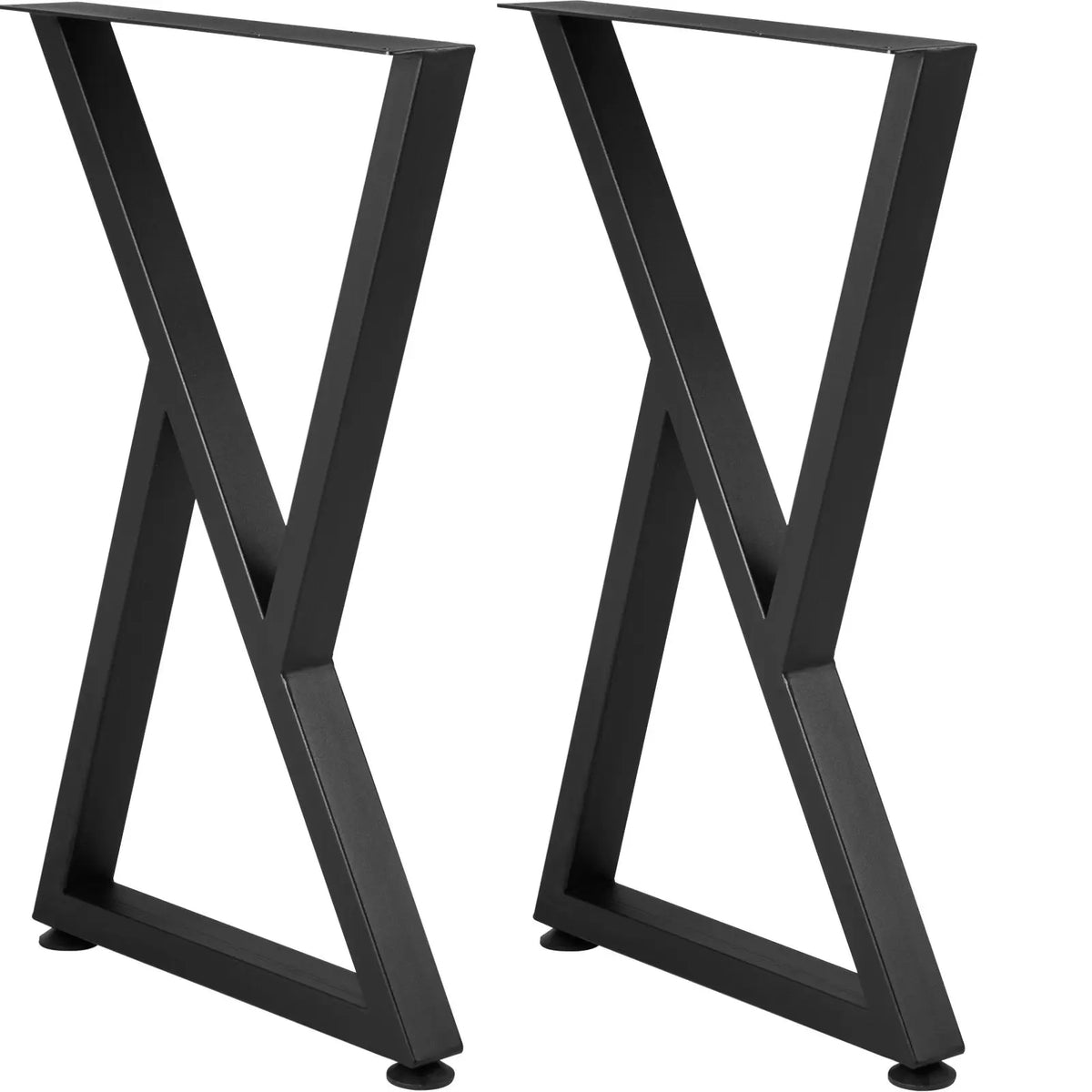 28x18 Inch Heavy-Duty Metal Table and Bench Legs Wrought Iron Coffee Table Z Shape Furniture Legs for Parks and Gyms