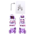 Tomshoo Roller Skates for Kids Girls Ages 6-12 4Size Adjustable Flashing Wheel ABEC Bearing Triple Protection for Outdoor Indoor