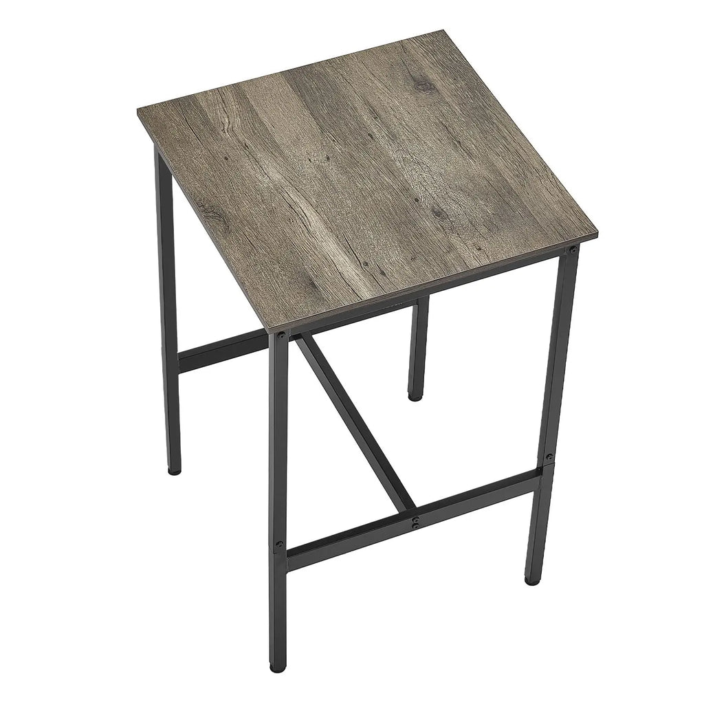 Sturdy Metal Frame High Top Pub Table Small Kitchen Dining Cocktail Coffee Counter Bar Height Desk-Easy Assembly for Home Use