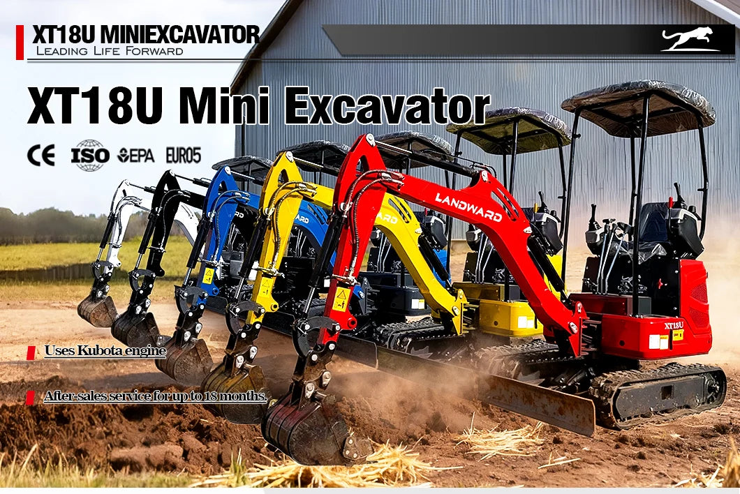 3.5 Ton Mini Excavator Hydraulic Pilot Controls Kubota Engine 2 Ton High-Efficiency Home Mini Digger 1.8T Farm Bagger Customized