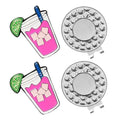 2 Pack Funny Hat Clip Style Golf Ball Markers Durable Portable Practical Golf Putting Green Course Game Accessories