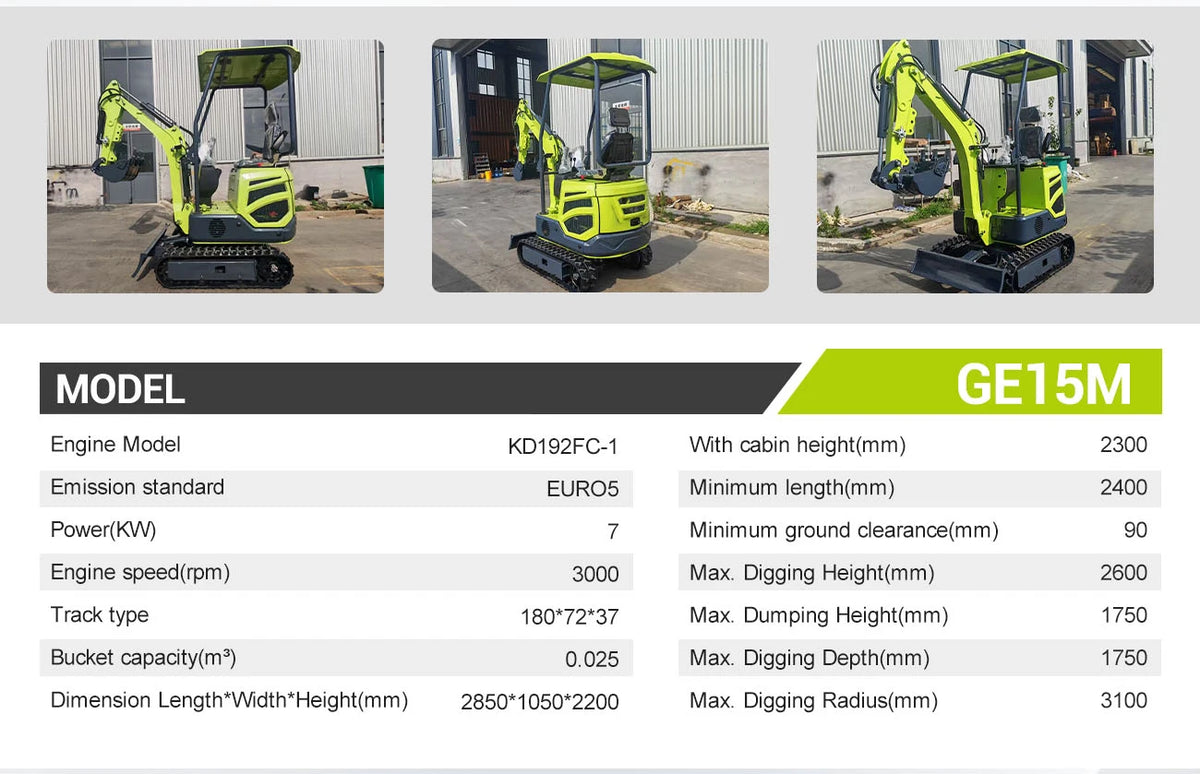 Multifunctional Mini Excavator 0.8-1 Ton Tiny Digger for Indoor Construction Narrow Space Soil Moving