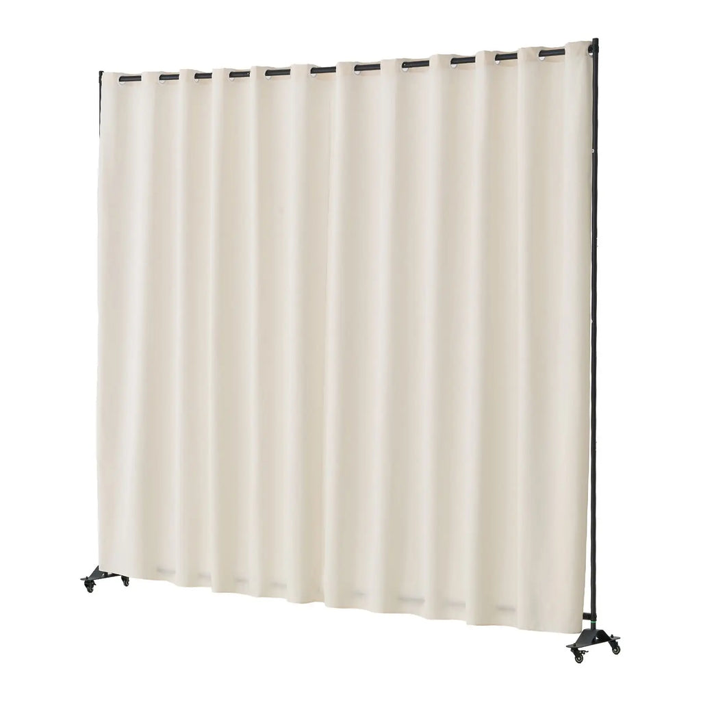 Portable Freestanding Room Divider with Wheels Privacy Screen Curtain Divider Stand for Office or Hospital Use