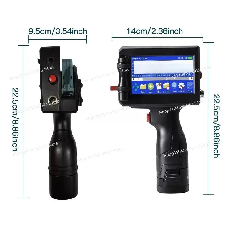 Cost-effective handheld inkjet printer - portable design with 3D scanner capabilities