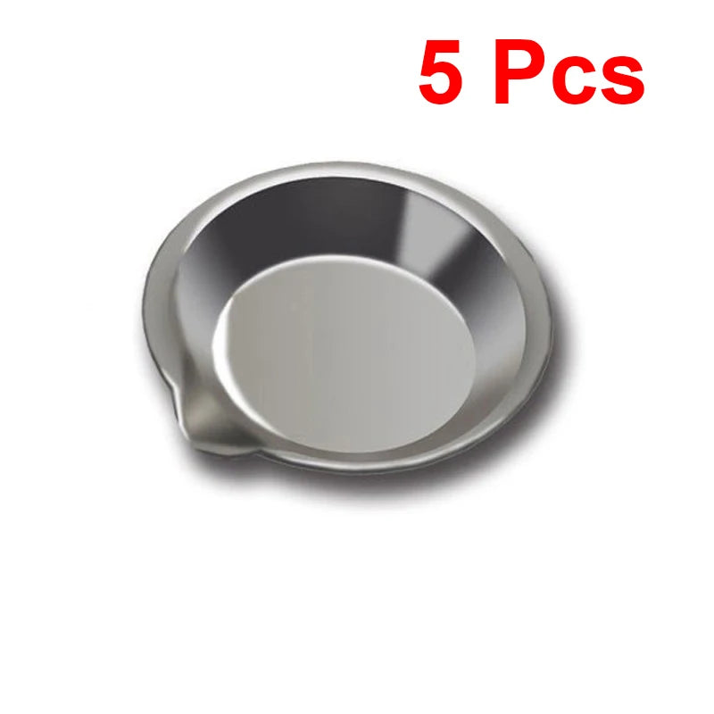 1-10pcs Stainless Steel Painting Palette Spouted Color Bowls Oil Paint Trays Paint Color Mixing Cups For Art Stationery Supplies