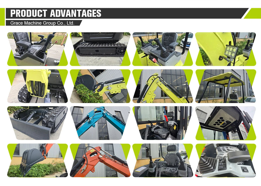 Multifunctional Mini Excavator 0.8-1 Ton Tiny Digger for Indoor Construction Narrow Space Soil Moving