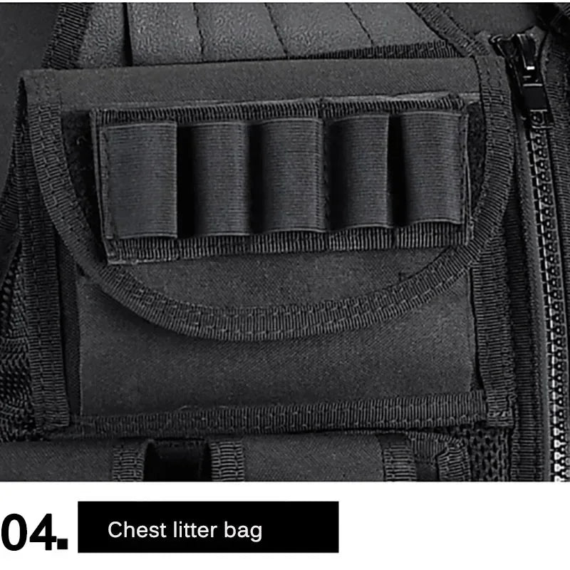 Tactical Vest Multi-Pocket Jungle Combat Body Armor Security Vests Hunting Outdoor CS Game Airsoft Army Training Swat Jacket