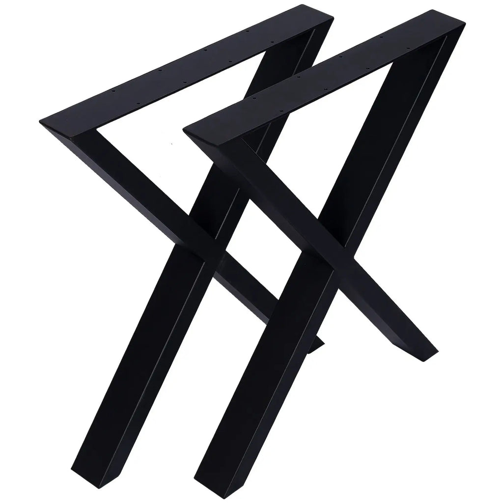 Heavy Duty 28x24 Inch Steel Desk Legs Wide Metal Table Legs for Dining Table and Coffee Desk X Table Leg Set of 2