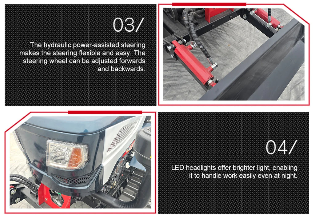 Discount Price Mini 25hp 35hp Diesel Power Tiller Cultivators Agricultural Farming Machine Crawler Tractor