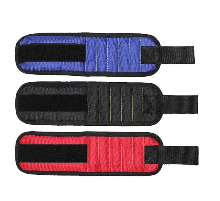 Five Rows of Ten Magnets Magnetic Wristband for Holding Screws,Nails,Drilling Bits,Wrist Tool Holder Belts with Strong Magnets