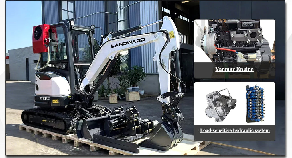 New 2.5 Ton Mini Excavator Agriculture Excavators XT25U Optional Diesel Engine Customize Euro 5 Hydraulic Crawler Mini Excavator