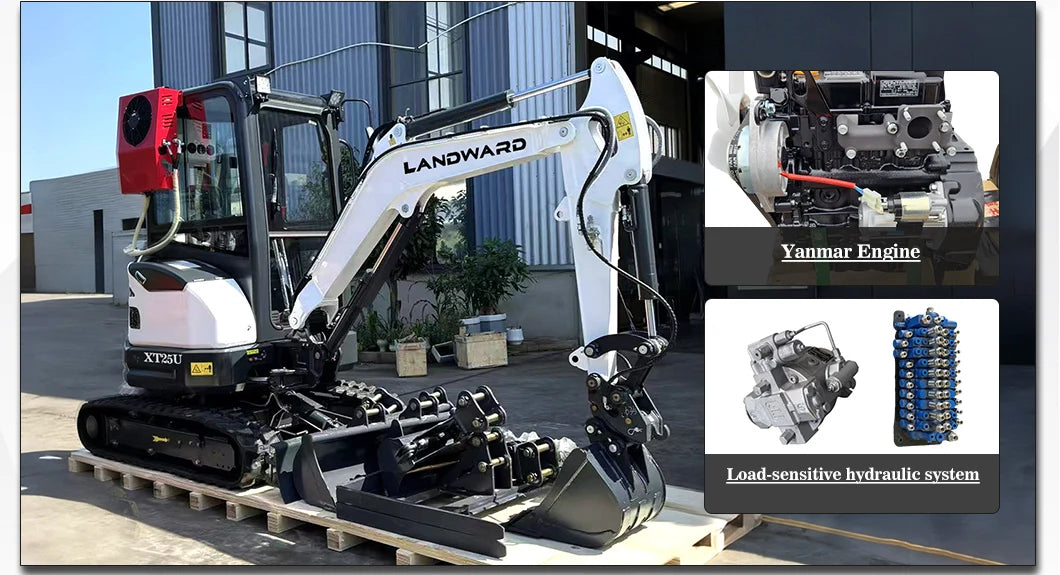 New 2.5 Ton Mini Excavator Agriculture Excavators XT25U Optional Diesel Engine Customize Euro 5 Hydraulic Crawler Mini Excavator