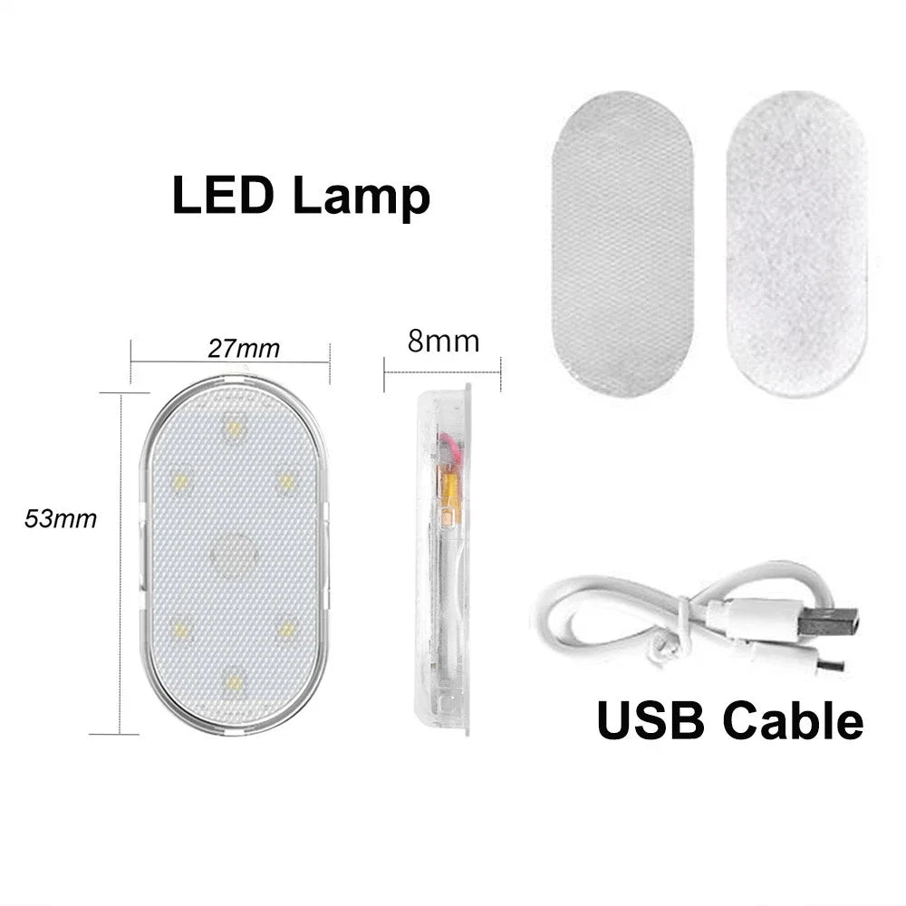 Touch Light Hand Car Roof Magic stickers Lamp Indoor Car Lighting Night Reading Light Reading Lamp Car Interior Lights