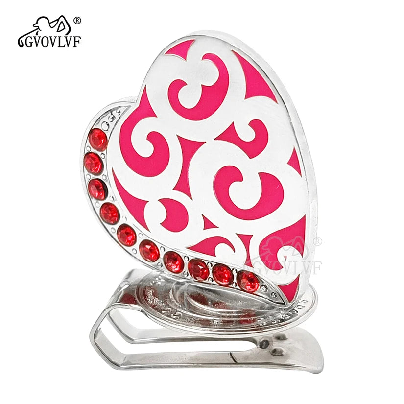 1pc Golf Bling Golf Ball Marker with A Standard Magnetic Hat Clip Gift for Women Golf Accessories Easily to Golf Cap New