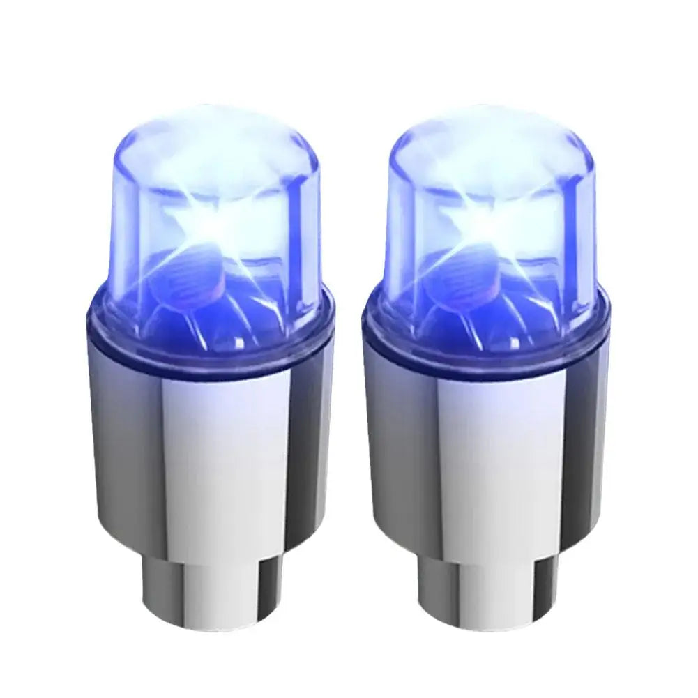 2pcs Wheel Lights Luminous Tire Motorcycle Bike Wheel Tire Valve Cover Universal Led Waterproof Car Accessories Wheel Light