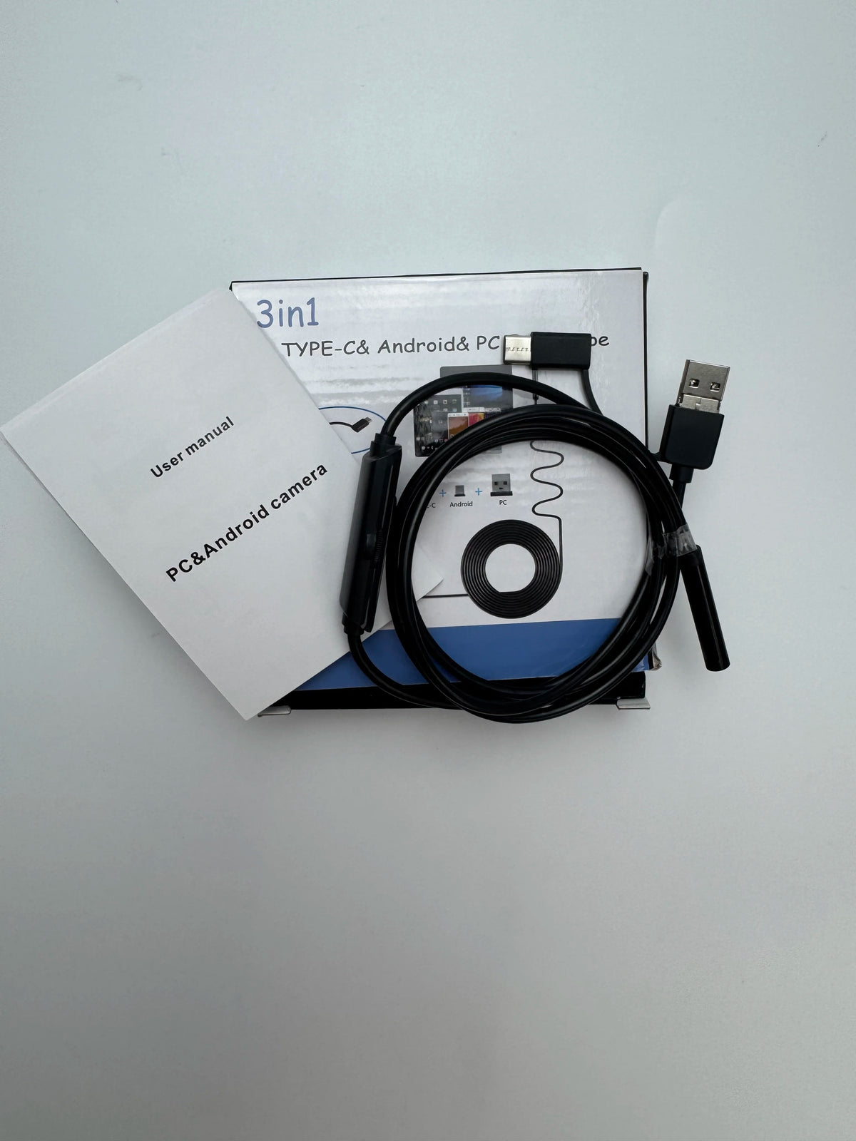7.0MM Type-C Endoscope Camera IP67 Waterproof with 6 Adjustable LEDs USB Android Flexible Inspection Borescope for Phone PC