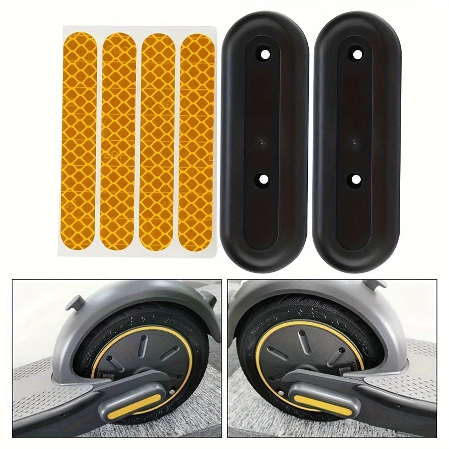 1 set of electric scooter wheel hub cover protective shell and reflective stickers for Ninebot MAX G30 electric scooter