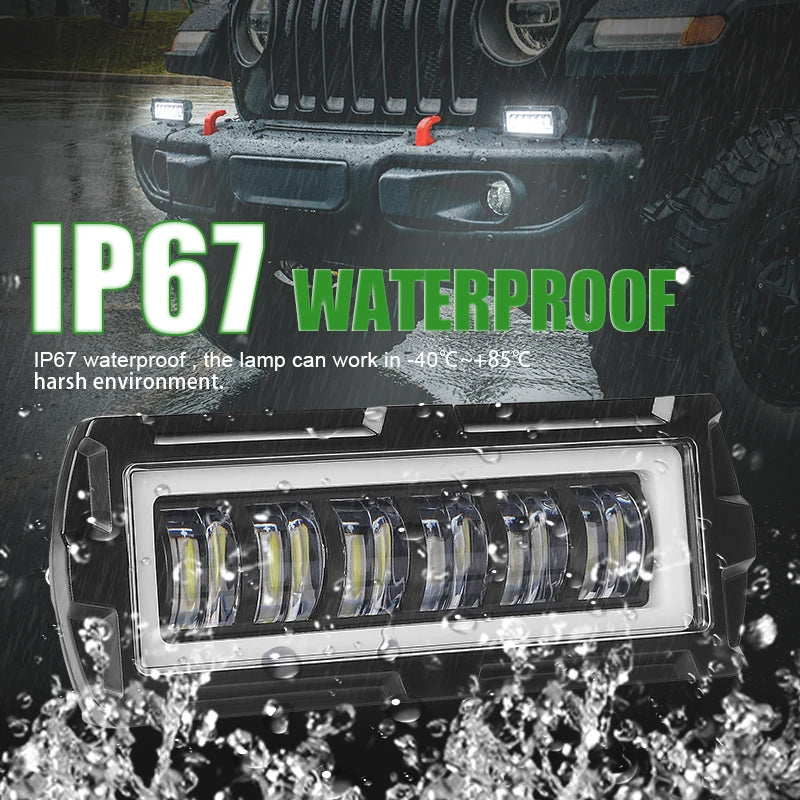 4 inch 5 inch 7D Angel Eye LED work Light Bar Offroad 4x4 Spotlight Fog Lamp 12V 24V Driving Work lamp DRL for Truck SUV ATV