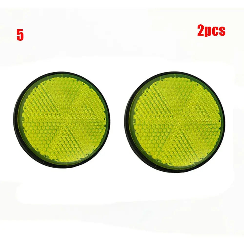 2Pcs High Quality Bike Spoke Reflector Oval&Round Plastic Flashing Night Reflectors Safety Warning Light Wheel Rim Reflective