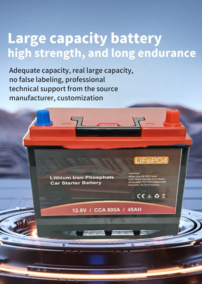 12V Car Start Stop Batteries 45Ah 75Ah 100Ah CCA 800 1000 1200 80D26/S95 Emergency Start for Hyundai Tucson Auto Accessories