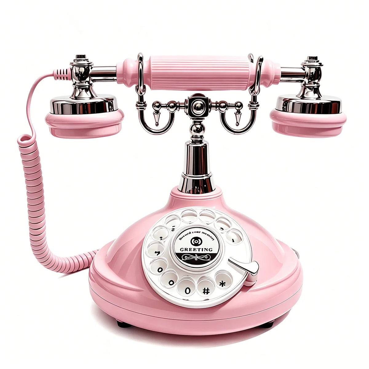 Voice Guestbook Telphone Wedding Telephone Capacity Vintage Rotary Recording Phone Customized Message for Wedding Birthday Party