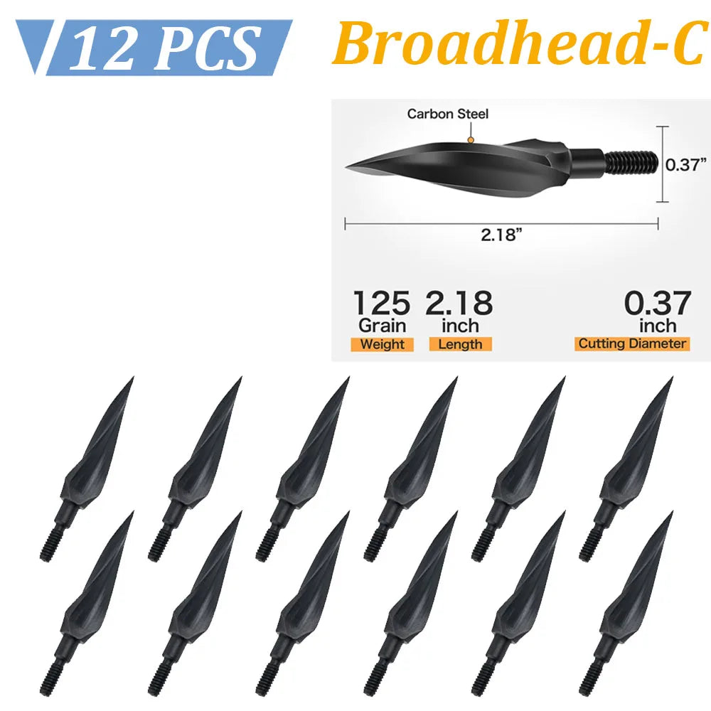 120grain Hunting Broadheads Arrowheads Points Tip for Carbon Arrows for Compound Bow Longbow Archery Outdoor Hunting Shooting