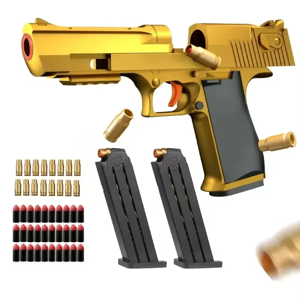 QE1 Ducational Toy Gun Shell Ejecting Toy Foam Soft Bullet Blaster For Kids Boys Adults Airsoft Pistol Children Birthday GiftM