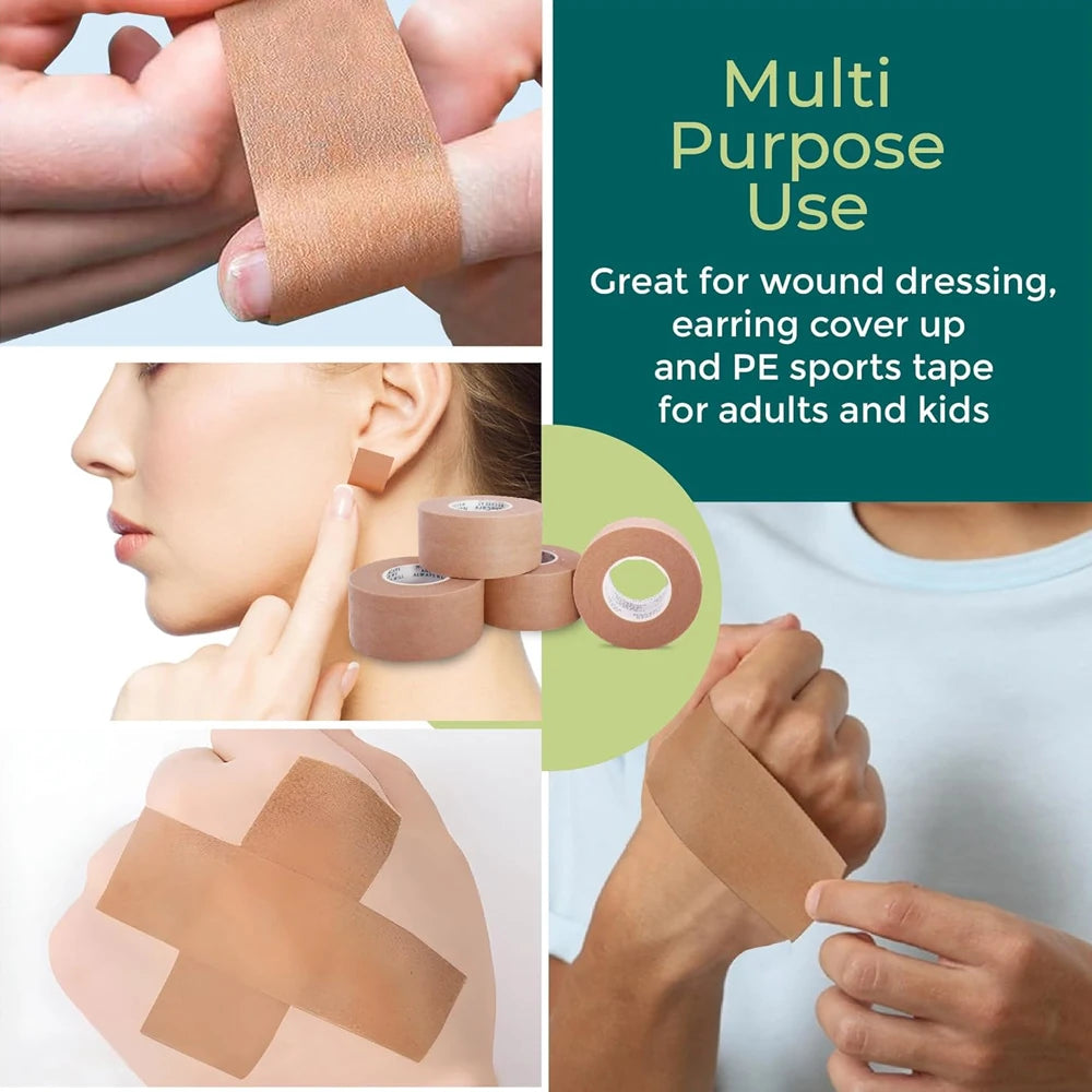 5Rolls Micropore Tape - Breathable Paper Tapes,Latex-Free Paper Surgical Tape - Individually Boxed Paper Bandage Tapes Rolls