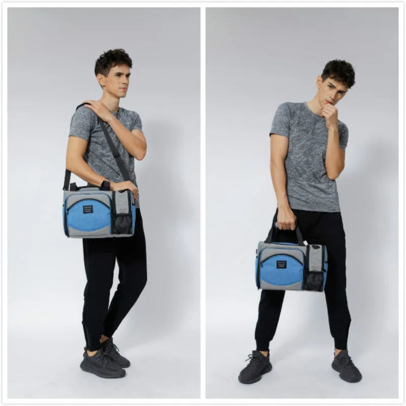 Insulated Lunch Bag Waterproof Large Thermal Food Container Adjustable Shoulder Strap Thickened Lunch Box for School Bag