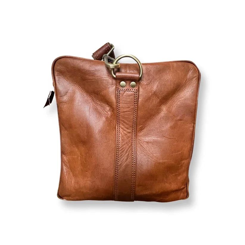 Vintage Genuine Goat Leather Duffle Bags Luggage Bag for Travelling Men and Women Handmade Handcrafted Fashionable Duffel Bag