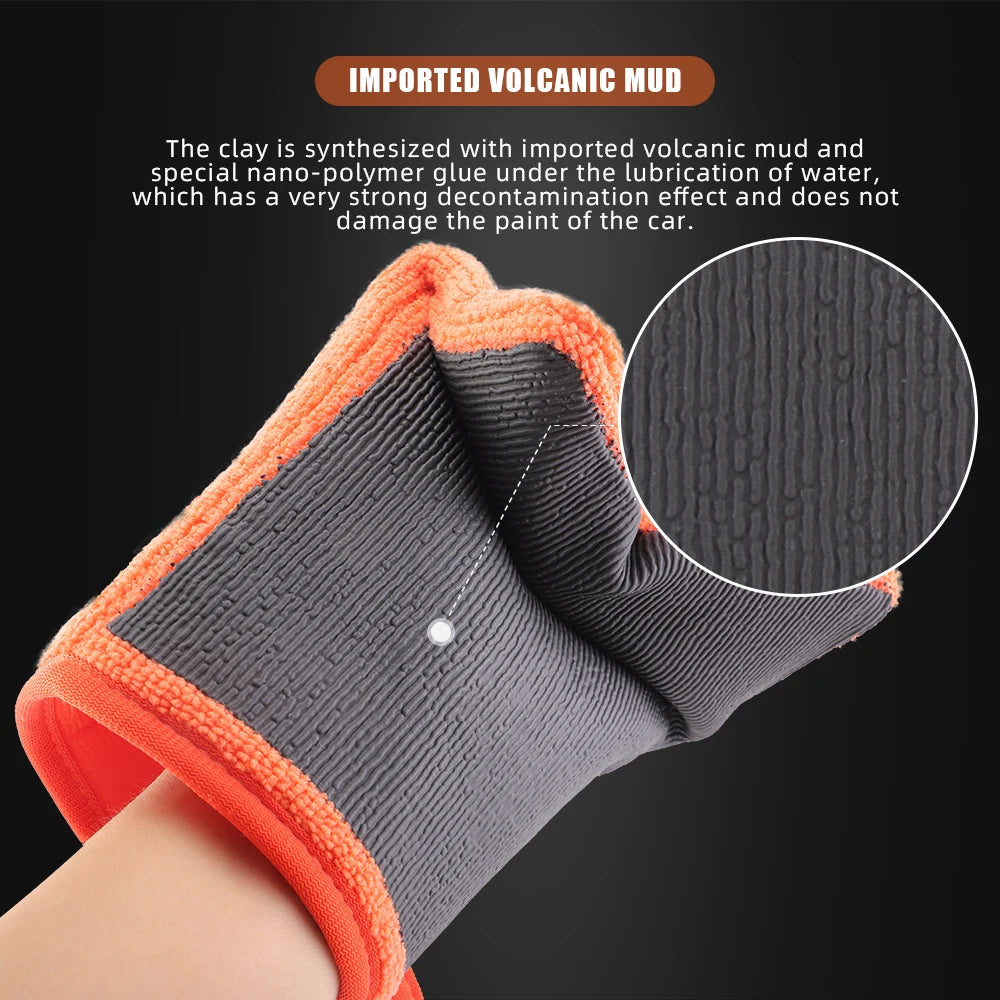 SPTA Clay Bar Mitt Glove Detailing Cleaning Towel Cloth Clay Mitt Detailing Mitt Removal of Surface Bonded Micro Contaminant