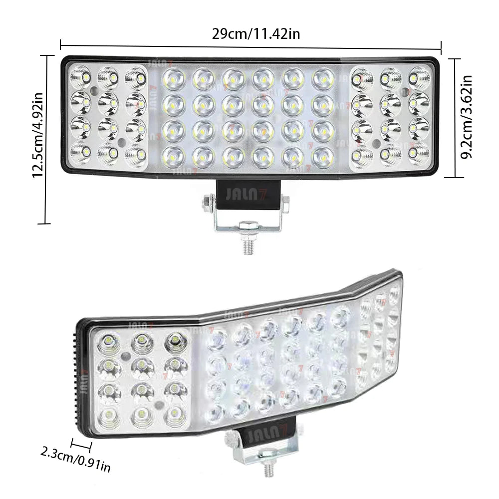 JALN7 LED Light Tractor Farm Work lights Off Road Driving Hi Lo Beam Forklift Boat Tank Headlights 10V-80V