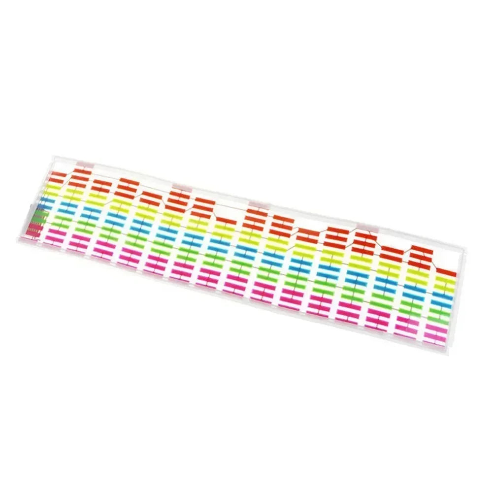 12V 45x11CM Car Equalizer Sticker Music Rhythm LED Flash Light Lamp Car Rear Windshield Decorative Light Sound Activated