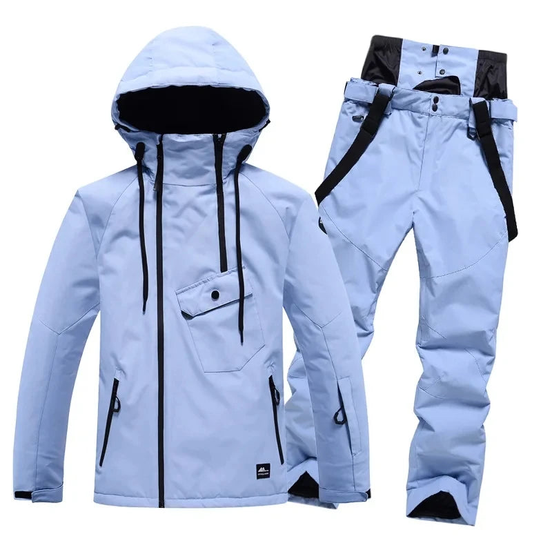 Pure color, Men and Women, Winter Snow Wear, Snow Ski, Suit Sets, Snowboarding Suit, Ski Jacket and Pant, Ski Suit Jacket, adult