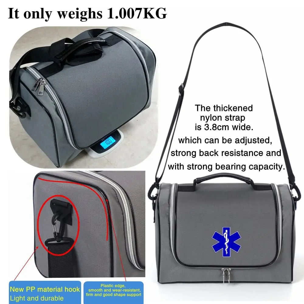 2 PCS Set Waterproof First Aid Kit Bag,Medical Bag Travel Outdoor,Medicine Bag,Nurses Storage Bag,Doctor Bag with Shoulder Strap