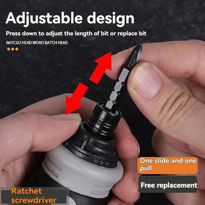 Multifunctional Triangular Plum Blossom Cross Inner Screwdriver Ratchet Screwdriver Set Short Shaped Radish Head High Hardness