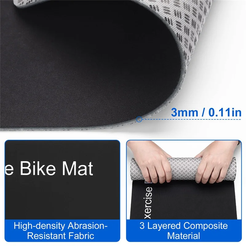 XSXS-2PCS Bike Trainer Workout Mat–For Peloton For Bike,Exercise Mat, Non-Slip For Home Gym Exercise Mat