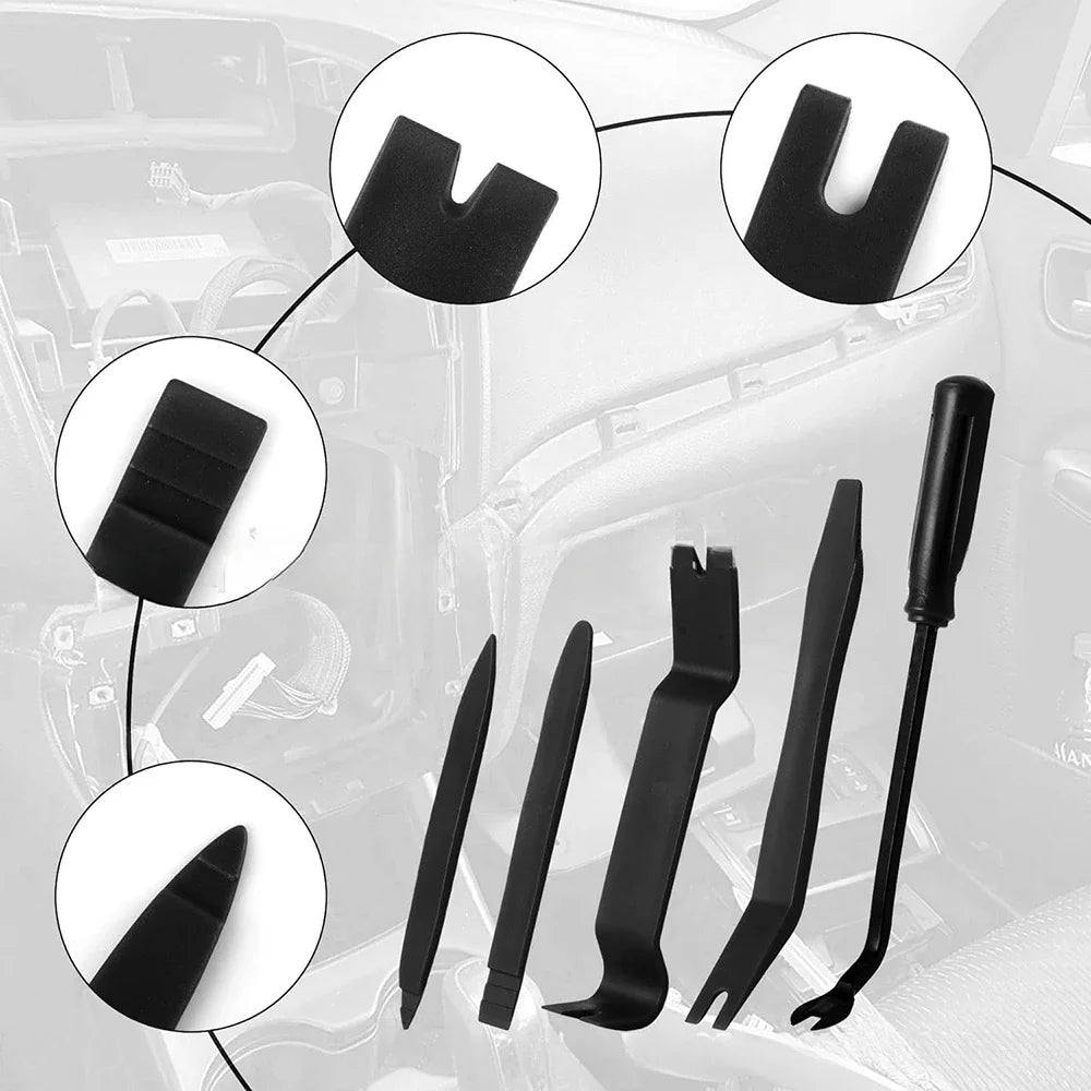 1-5Pcs Auto Trim Removal Tool Kit, No Scratch Plastic Pry Tool Kit - Interior Door Panel Clip Fastener Removal Set For Vehicle