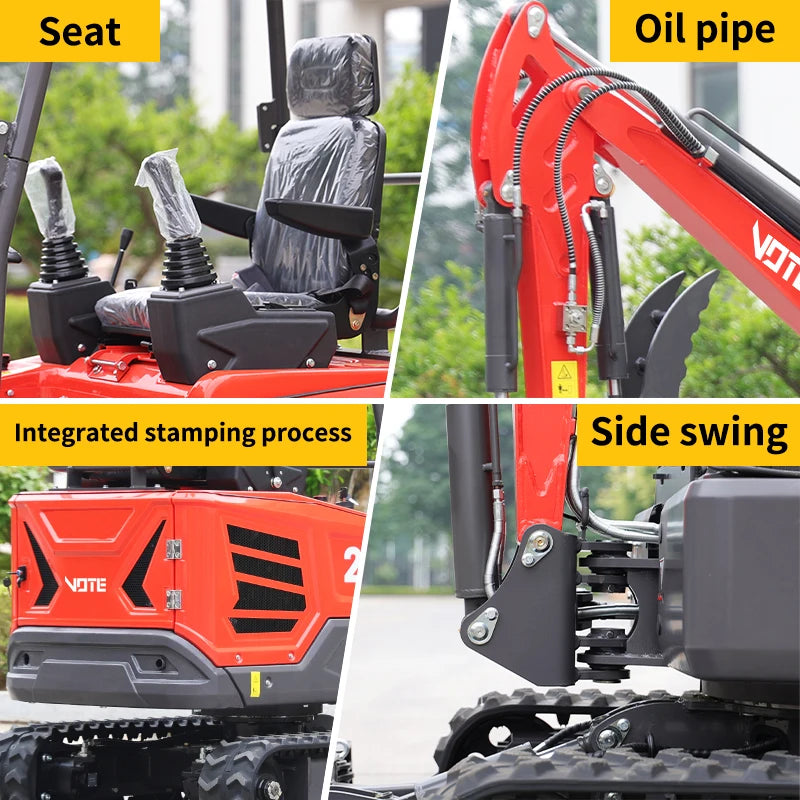 Mini Excavator 1 Ton EURO 5 Engine China Cheap 2 Ton Crawler 1.8 Ton Home Digger 1 T Bagger Farm For Sale Customized