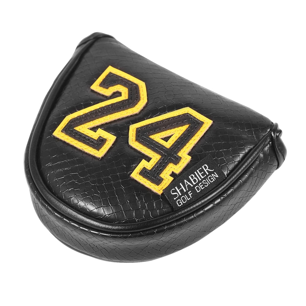 Black PU Leather Magnetic Closure BBQ Design Golf Mallet Putter Headcover Covers