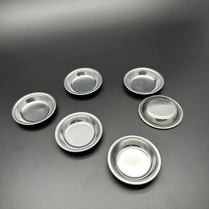 1-10pcs Stainless Steel Painting Palette Spouted Color Bowls Oil Paint Trays Paint Color Mixing Cups For Art Stationery Supplies