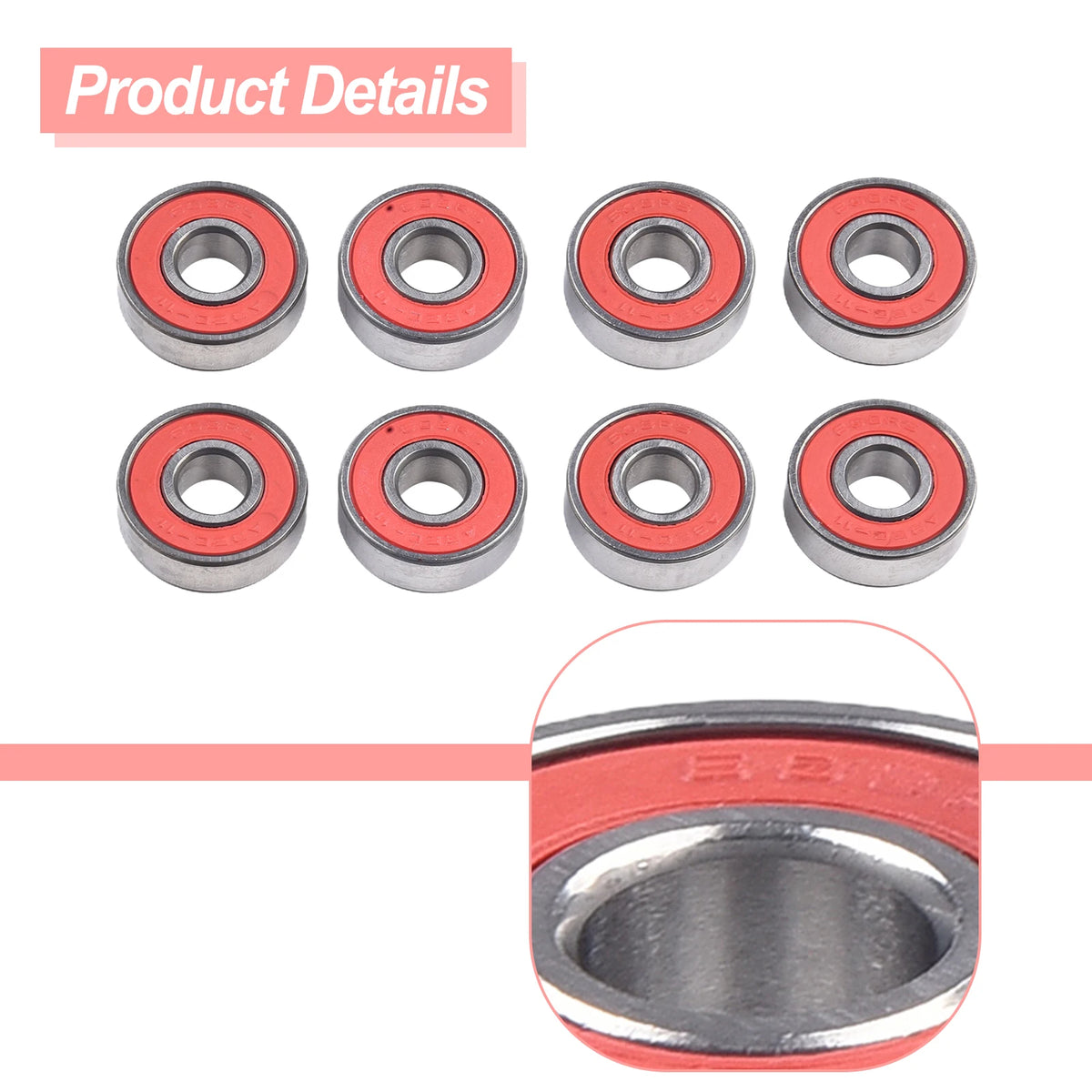 8Pc ABEC-11 608 Bearings For Skateboards Roller Skates Scooters Scooter Wheel Bearings 8x22x7mm High Speed Sliding Plate Bearing