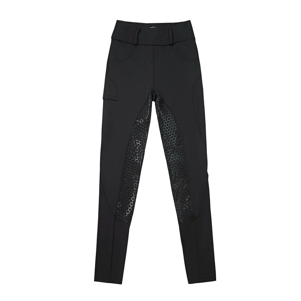 Winter warm fleece-lined extra thick horse pants anti-slip silicone horse riding pants elastic horse riding sport pants