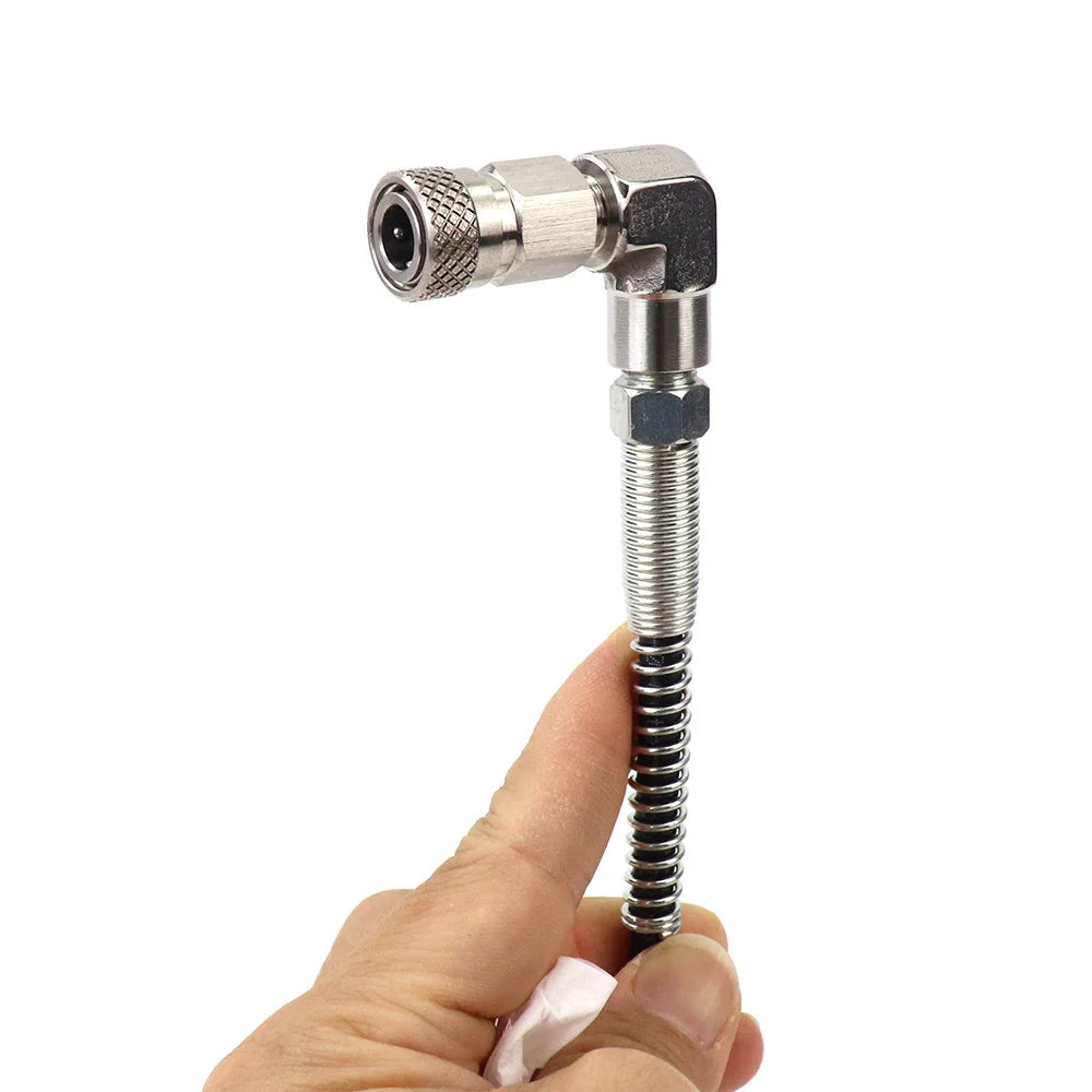 New High Pressure Whip Hose Charging Hose With 90-degree Adapter Remote Fill Extension