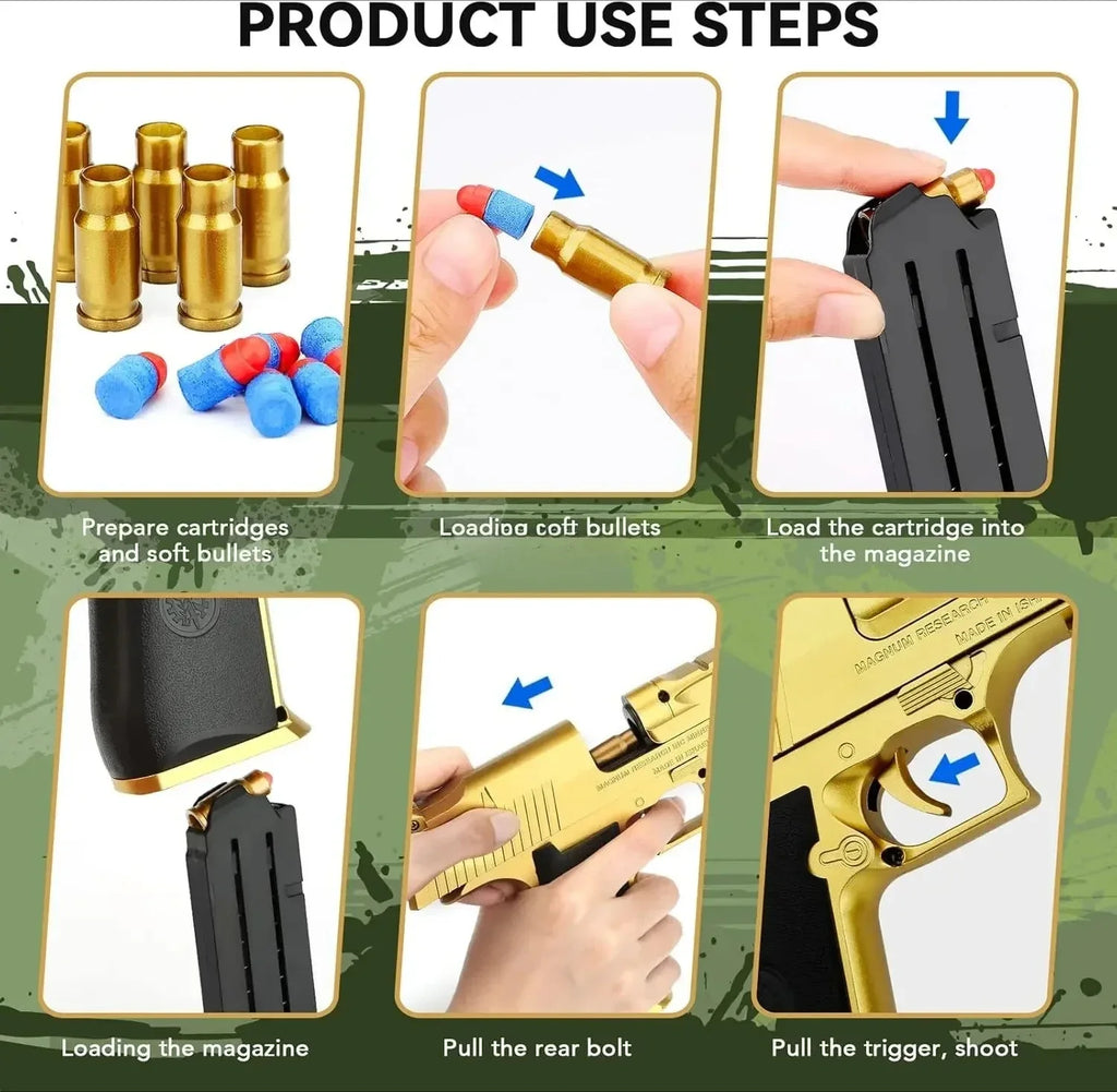 QE1 Ducational Toy Gun Shell Ejecting Toy Foam Soft Bullet Blaster For Kids Boys Adults Airsoft Pistol Children Birthday GiftM